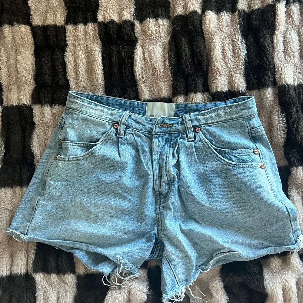 One Teaspoon Light Blue Jean Shorts
